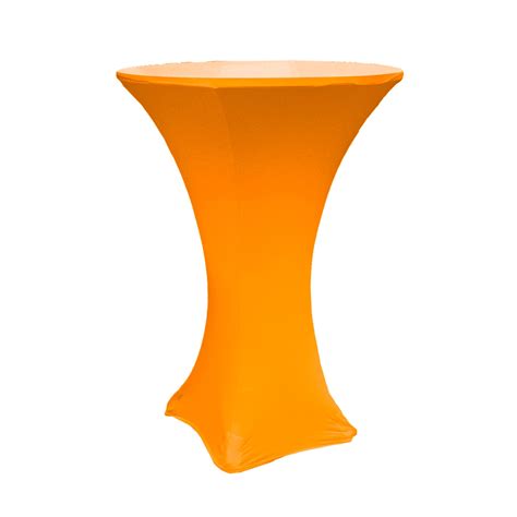 Spandex Cocktail Table Cover 30" Round - Orange– CV Linens