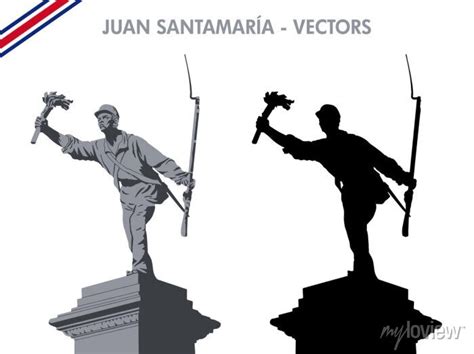 Juan santamaria statue/monument vectors for costa rica independence ...