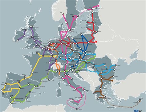 Europe Train System Map