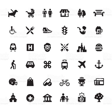 City Life related symbols and icons. | Icon, Symbols, City life