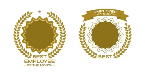 Premium Vector | Employee of the month vector badge design