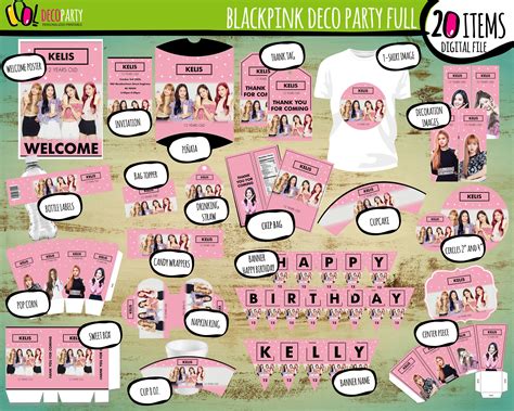 BLACKPINK Birthday Digital Party Printable Blackpink Lisa - Etsy