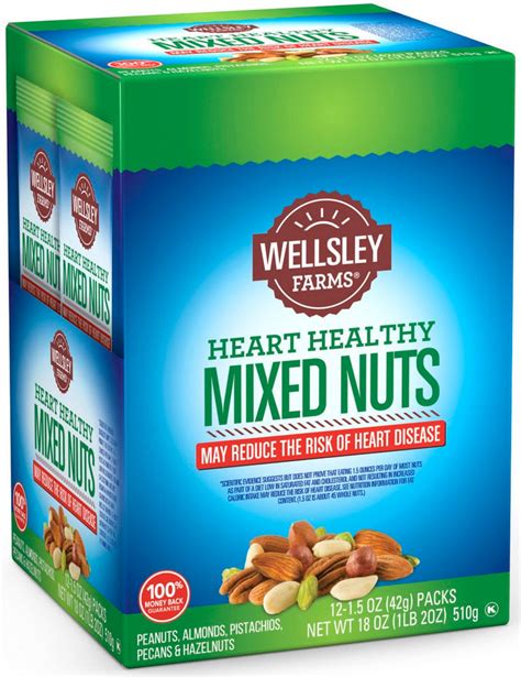 Wellsley Farms Heart Healthy Mixed Nuts, 12 x 1.5 oz — Goisco.com