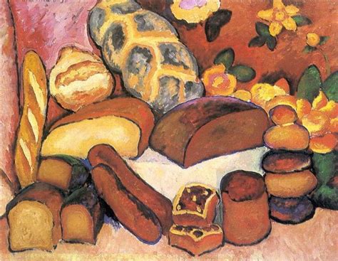 Still Life with Loaves of Bread, 1912 - Ilya Mashkov - WikiArt.org