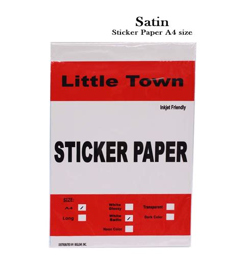 Satin Sticker Paper A4 size | Lazada PH