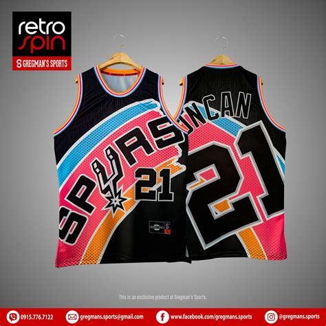 SPURS RETRO SPIN / Basketball Jersey / Sublimated Jersey | Shopee ...