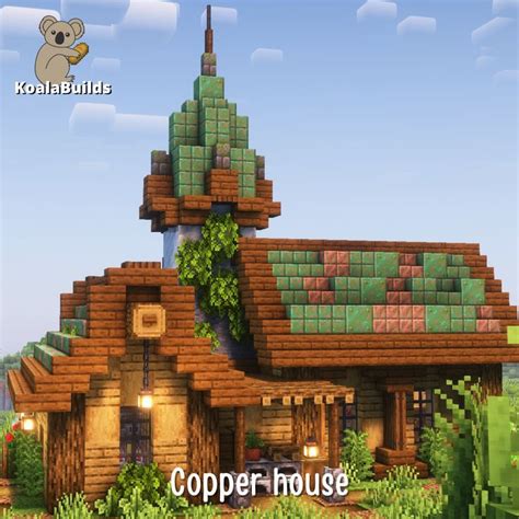 Minecraft: Copper House | Copper house, Easy minecraft houses, Minecraft houses