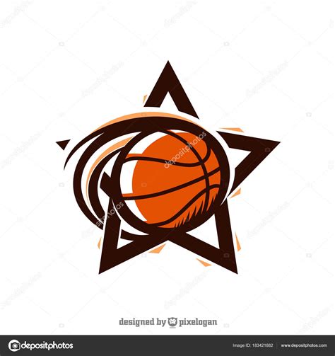 Basketball Star Logo Vector Stock Vector Image by ©pixelogan #183421882