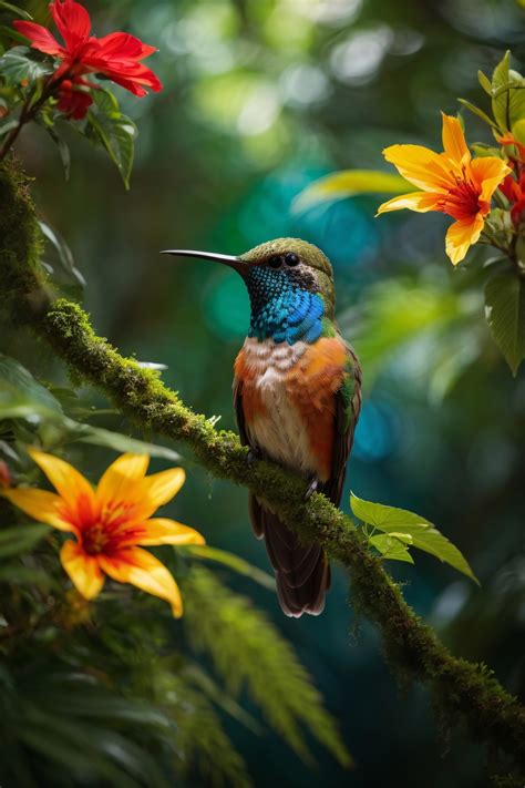 Colorful Hummingbird Free Stock Photo - Public Domain Pictures