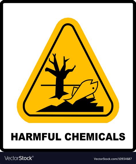 Harmful chemicals keep out hazardous to aquatic Vector Image