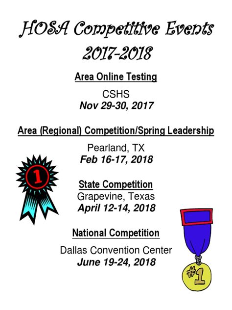 Hosa Competitive Events Poster | PDF