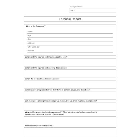 Example Image: Forensic Report Contents Page Template, Receipt Template, Report Template, Layout ...