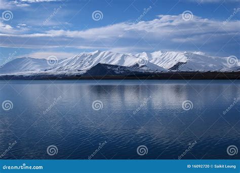 Lake Tekapo in Winter stock photo. Image of cool, destination - 16092720