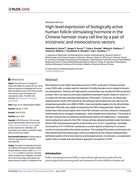 (PDF) High-level expression of biologically active human follicle ...