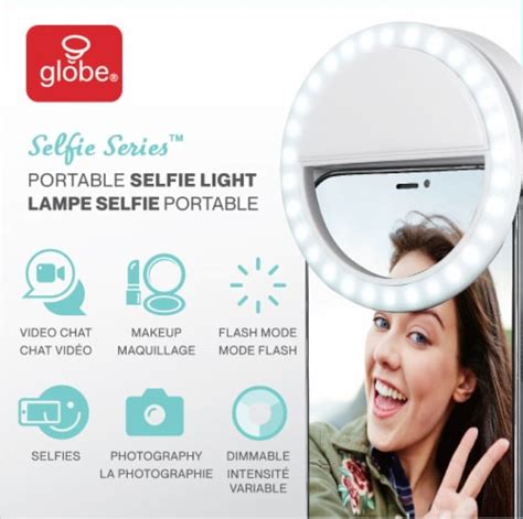 LED Selfie Ring Light Battery Operated Dimmable, 1 ct - Pick ‘n Save