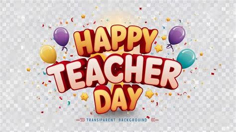 Premium Photo | A poster for teacher day with balloons and a message ...