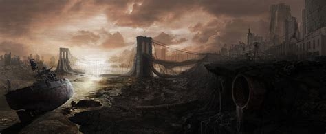 Post apocalyptic city, City concept art, Apocalyptic city