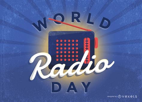 Vintage World Radio Day Poster Vector Download