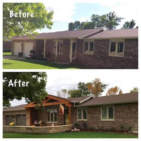 1970's before and after Ranch style exterior update | Ranch house ...