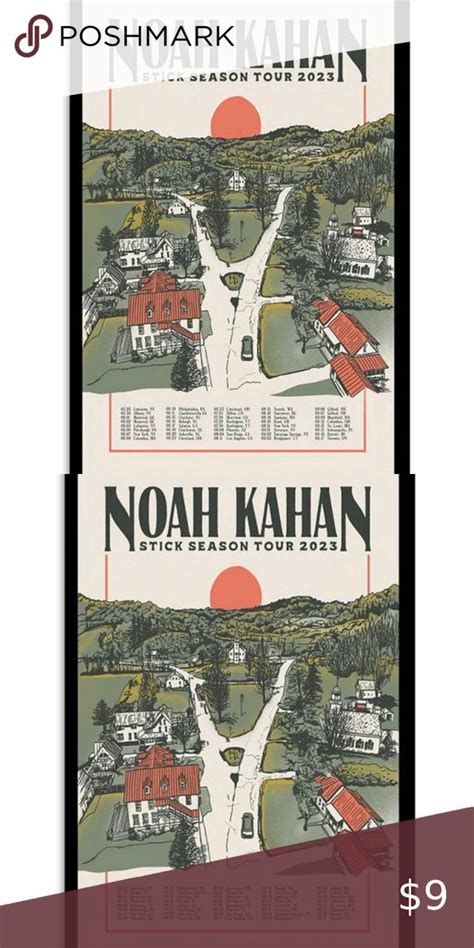 Noah Kahan 2023 Stick Season Tour Poster in 2023 | Tour posters, Photo ...