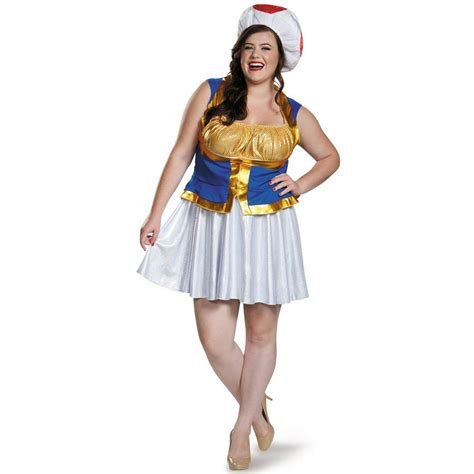 Super Mario Bros. Toad Women's Plus Size Adult Halloween Costume, XL - Walmart.com - Walmart.com