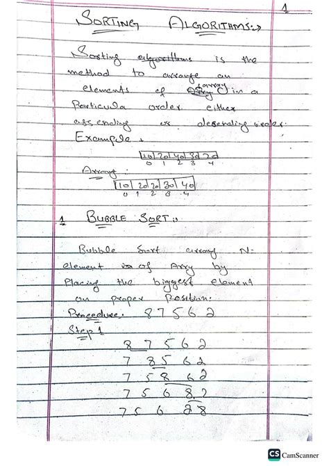 SOLUTION: Sorting algorithm and types - Studypool