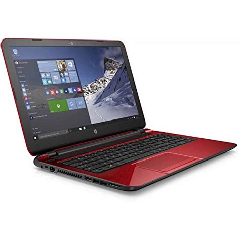 2016 HP Red 15.6 Laptop PC with Intel Quad Core 2.6GHz CPU, 4GB RAM, 5