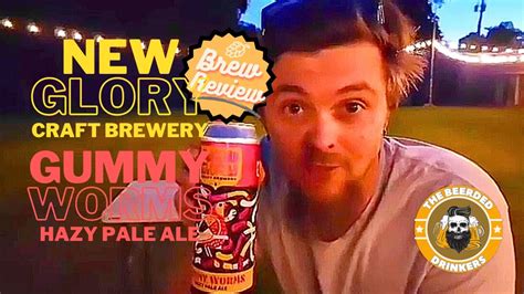 New Glory Craft Brewery Gummy Worms Hazy Pale Ale Beer Review - YouTube