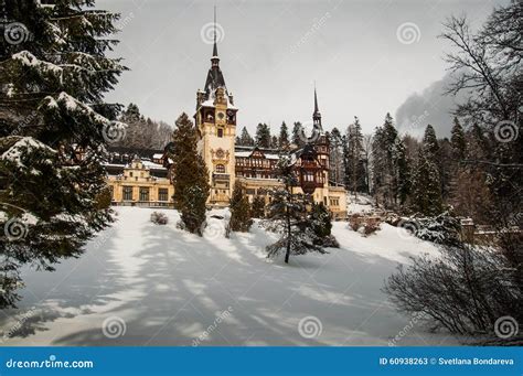 Peles Castle stock image. Image of prahova, facade, european - 60938263