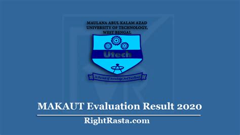 MAKAUT Evaluation Result 2020 (Out) | WBUT Even Semester Results