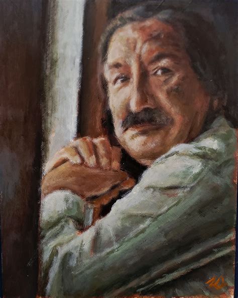 Leonard Peltier, me, acrylic, 2022 : r/Art