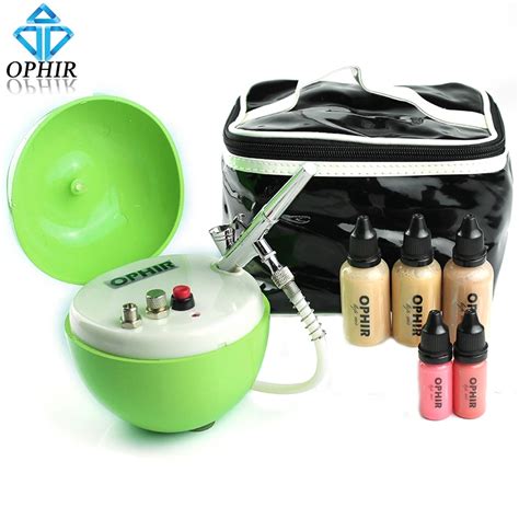 OPHIR Complete Airbrush Makeup Set 0.3mm Airbrush Makeup System Kit with Air Compressor & 3 ...