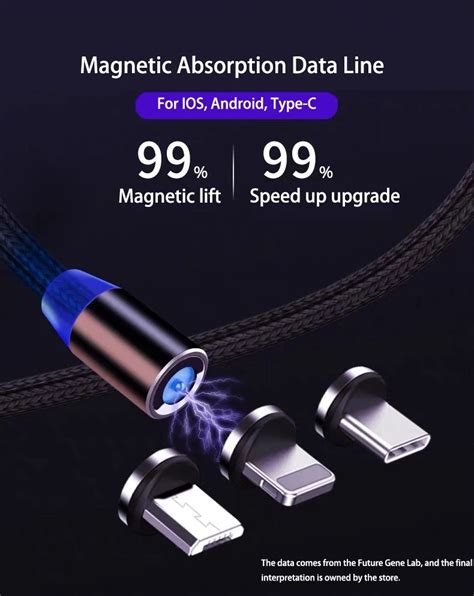 5a Magnetic Cable Super Fast Charging Data Cable Usb Type C For Huawei Magnet Charge Cable For ...