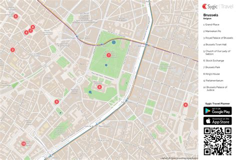 Brussels park map - Bruxelles park map (Belgium)