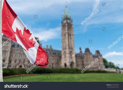 Canadian Flag Waving Parliament Buildings Hill Stock Photo 747320902 | Shutterstock