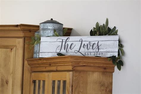 Rustic Style Metal Last Name Signs | Last name signs, Home decor, Wood name sign