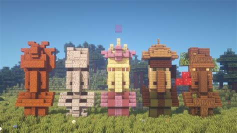 I built 5 new unique Villager Statues! #2 [Including Tutorial] - Minecraftbuilds | Minecraft ...