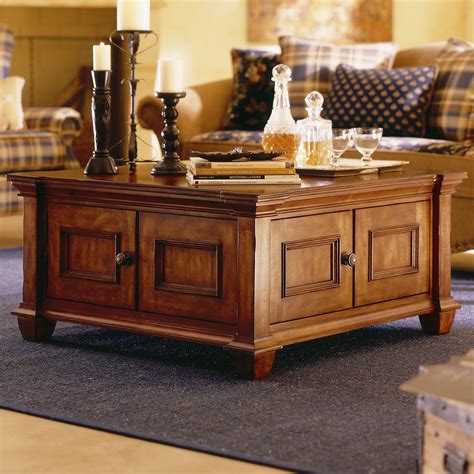 Tuscano Square Cocktail Table by Kincaid Furniture | Coffee table, Coffee table with storage ...