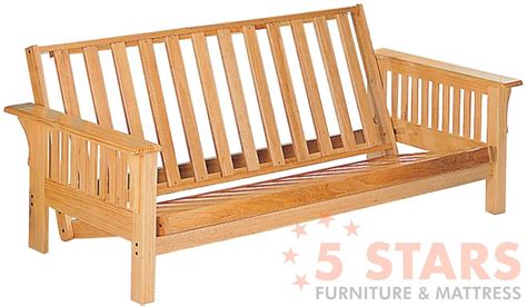 Futons Casual Futon Frame with Slat Side Detail | Futon frame, Wood futon frame, Futon bed