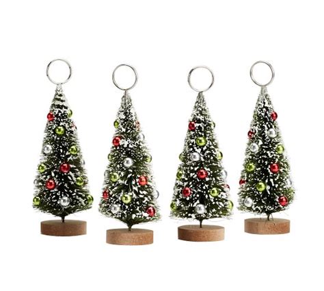 Christmas Tree Place Card Holders, Set of 4 | Pottery Barn