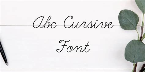 ABC Cursive Font Free Download