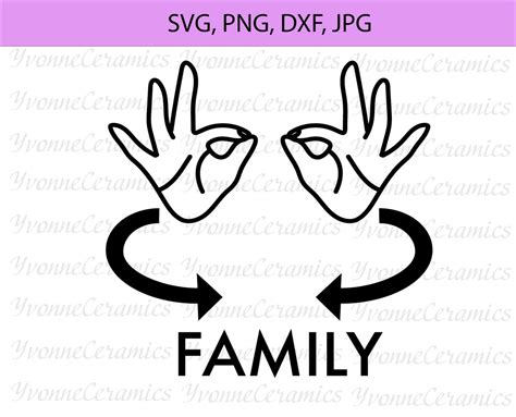 ASL Family Svg Jpeg Png American Sign Language Svg Family - Etsy