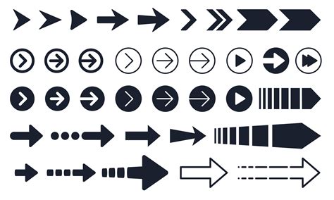 Illustration Of Arrow Icons Set Vector Arrows Arrow S - vrogue.co