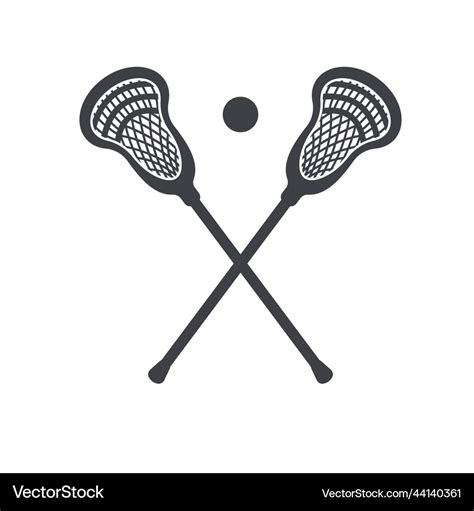 Lacrosse sticks symbol icon monogram Royalty Free Vector