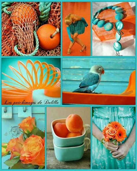 Pin by Dalilla Diboune on patch'images | Orange color palettes, Teal color palette, Color collage