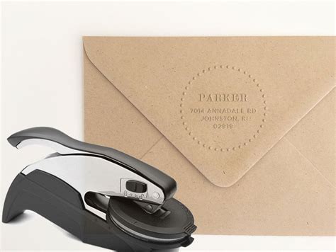 Round Address Embosser Stamp Address Embossing Stamp Return