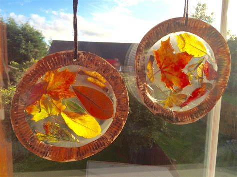 Autumn Leaf Suncatchers | Clare's Little Tots | Harvest crafts, Autumn crafts, Autumn activities