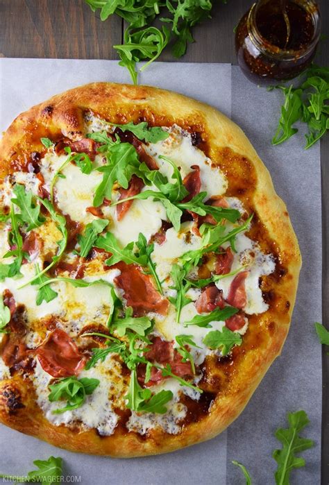 Prosciutto, Fig, and Arugula Pizza Recipe | Kitchen Swagger