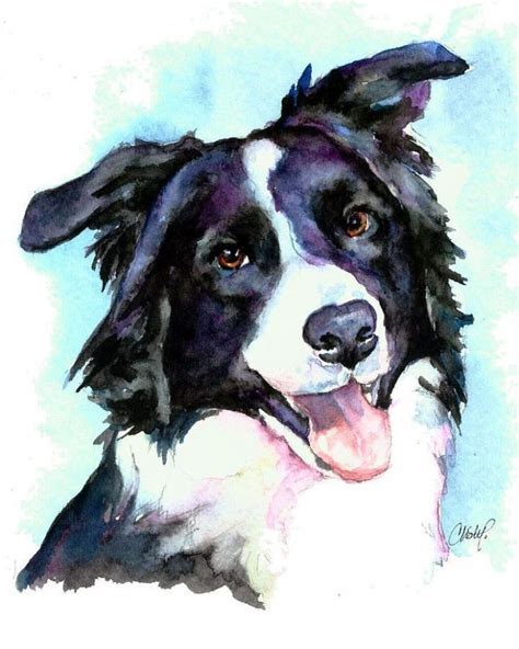 9 Various Ways To Do Painting Border Collie | Painting Border Collie ...