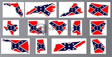 Confederate Flag Maps by Bigalbaloo Vectors & Illustrations Free download - Yayimages